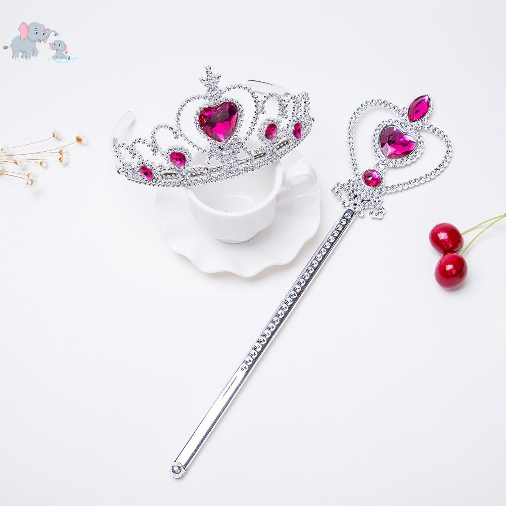 Wfrv  Baby Girls Anna Elsa Accessories Crown and Wand