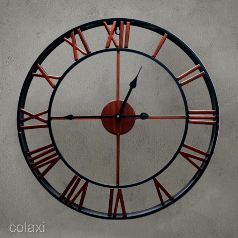 [COLAXI] Vintage Round Retro Time Big Display Clock Mechanism Wall Clock Quartz 16x2inch