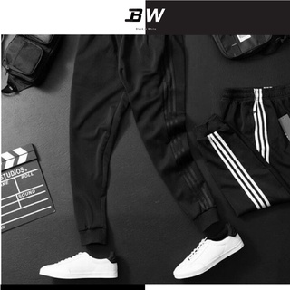 Quần jogger thể thao nam, quần 3 lines sọc đen