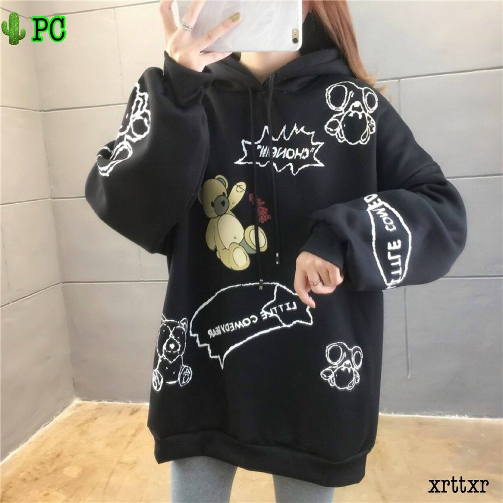 ÁO KHOÁC HOODIE NỮ PHỐI HÌNH CUTE | BigBuy360 - bigbuy360.vn