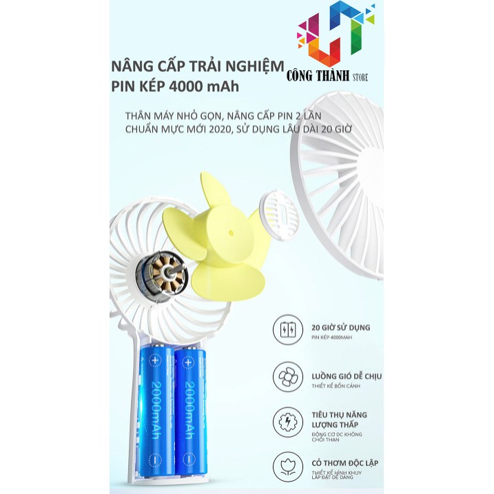 [Hàng Chính Hãng] Quạt mini cầm tay tỏa hương thơm Jisulife F2B | BigBuy360 - bigbuy360.vn