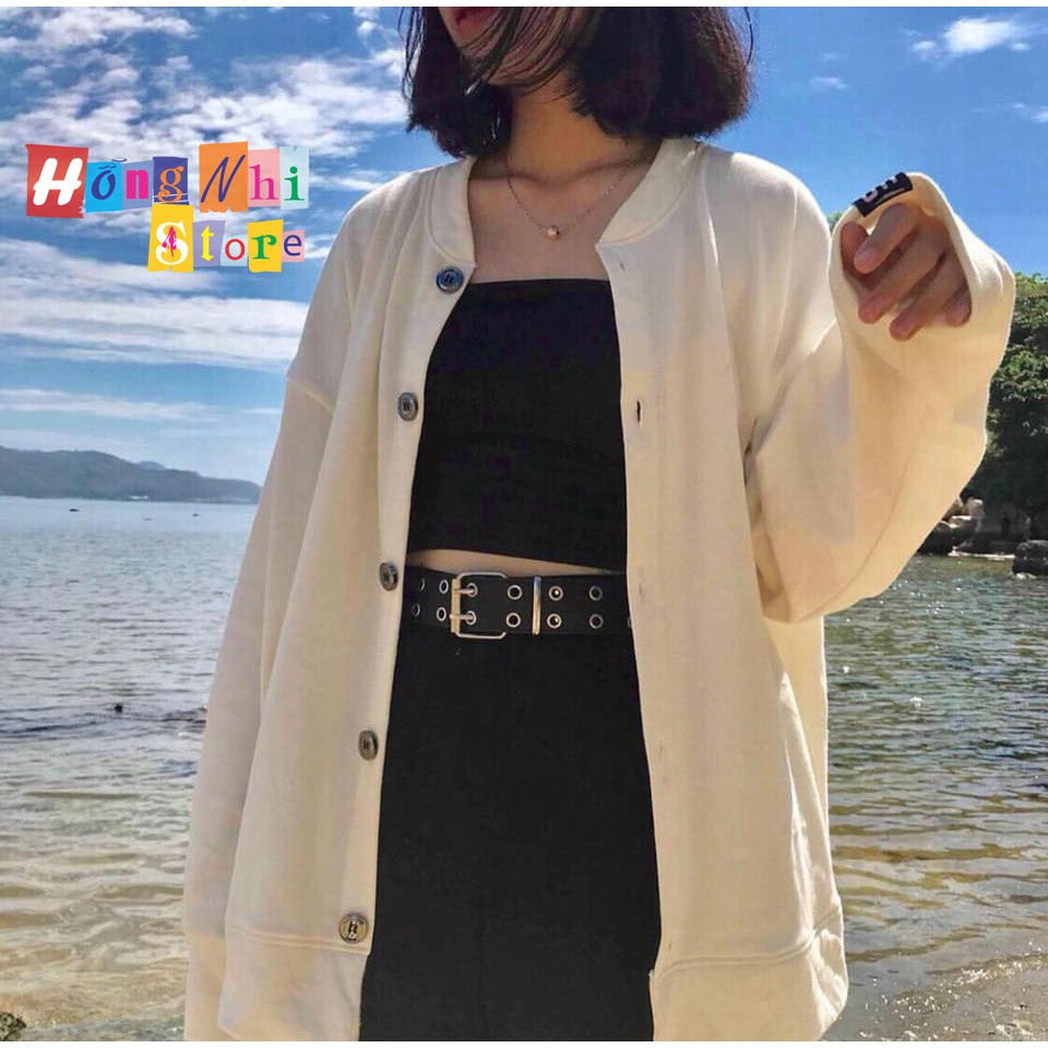 ÁO KHOÁC CARDIGAN BASIC UNISEX MÀU TRẮNG SỮA - MM