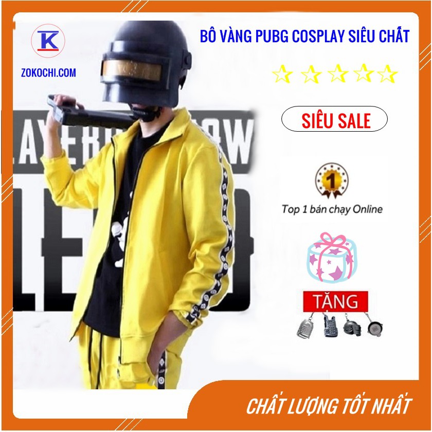 BỘ QUẦN ÁO VÀNG PUBG  | SET QUẦN ÁO PUBG TRACK SUIT BANANA COSPLAY - LADY SHOP HN