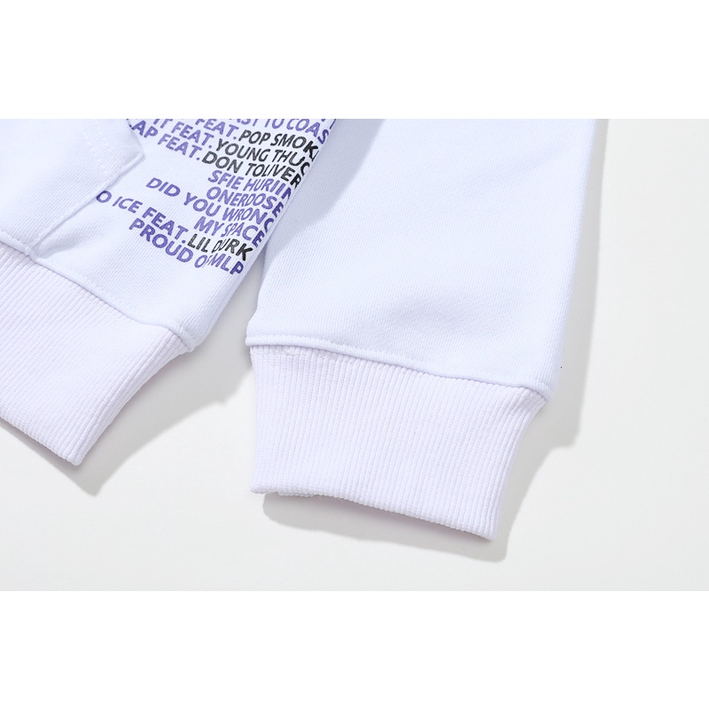 Áo hoodie tay dài bằng cotton plus size in chữ phong cách cổ điển dành cho cả nam và nữ