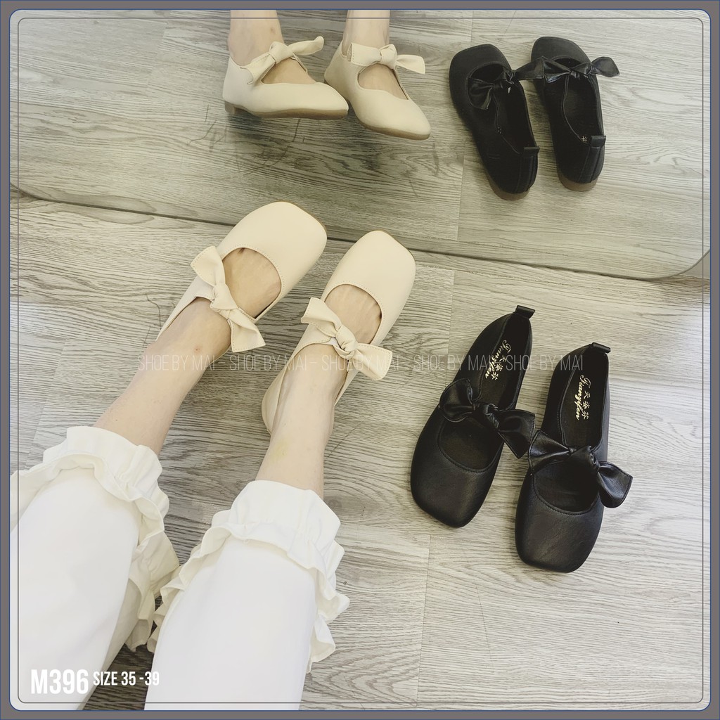 Giày búp bê nữ quai ngang mũi vuông M396 SHOEBYMAI