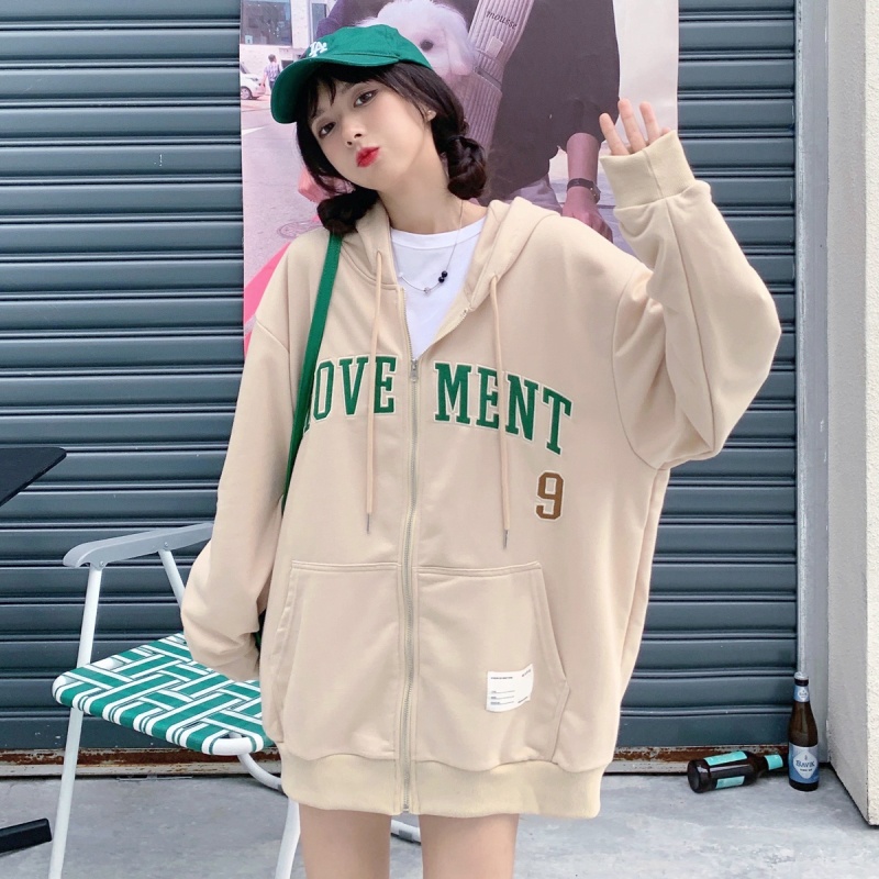 Phụ Nữ Mùa Thu Mới Áo Len Có Mũ Trùm Đầu Sang Trọng Phong Cách Hàn Quốc Áo Khoác Cardigan Xu Hướng Rộng Rãi