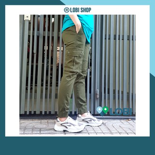 Quần jogger túi hộp nữ cao cấp | Quần túi hộp nữ màu rêu hiện đại, thời trang, vải nhập khẩu, lên phom cực chuẩn