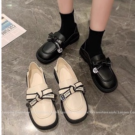 Giày ULZZANG OXFORD Nơ, Tiểu Thư Siêu Xinh Phong Cách Vintage