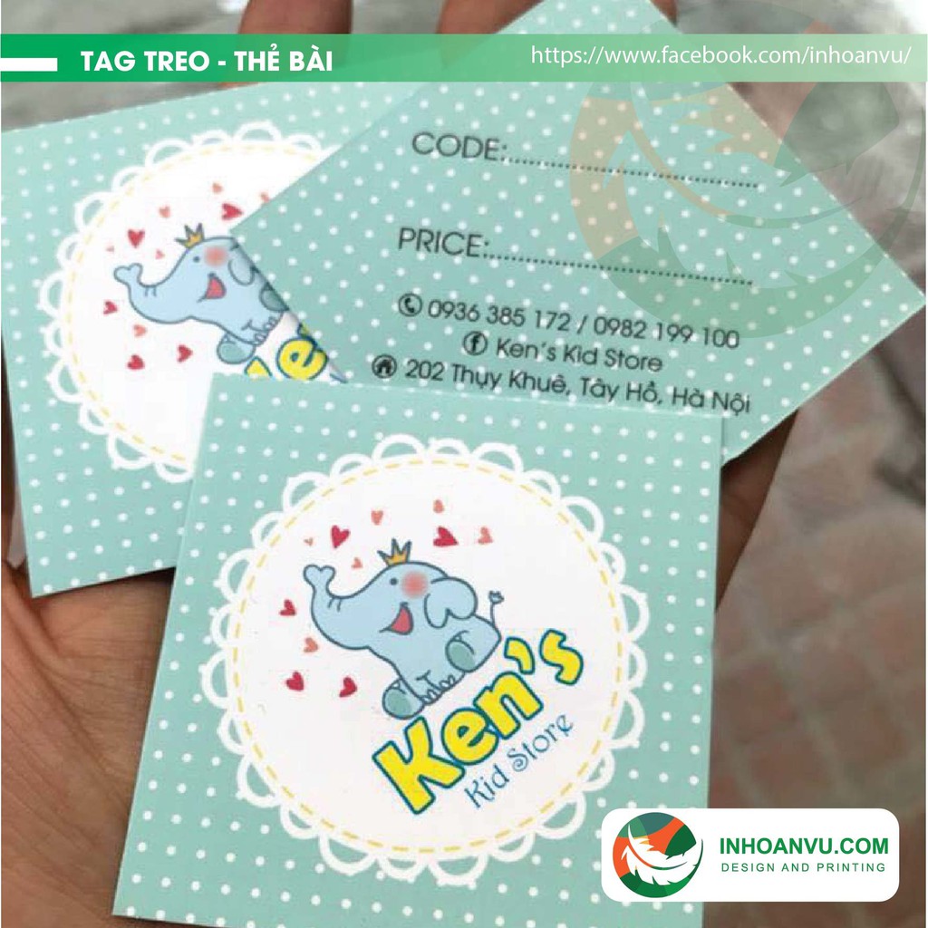 1000 TAG TREO GẮN QUẦN ÁO, PHỤ KIỆN, ĐỒ CHƠI TRẺ EM - IN VÀ THIẾT KẾ THEO YÊU CẦU