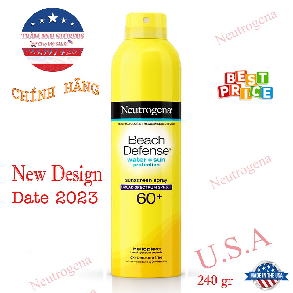 Xịt chống nắng Neutrogena Beach Defense SPF 70 (Date 2022) | BigBuy360 - bigbuy360.vn