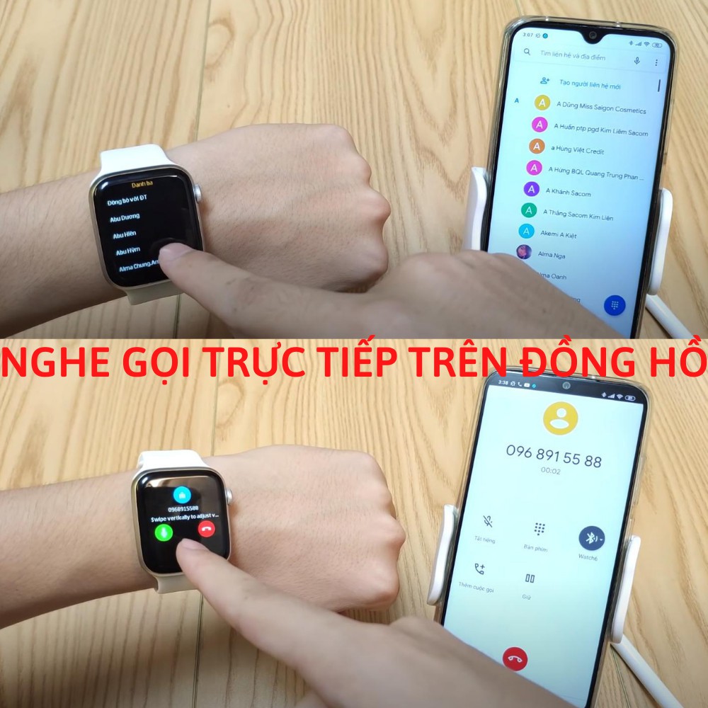 Đồng Hồ Thông Minh T600 PLUS - Thay Được Hình Nền Tùy Ý, Nghe Gọi Trực Tiếp, Chơi Game, Nút Xoay Digital Crown