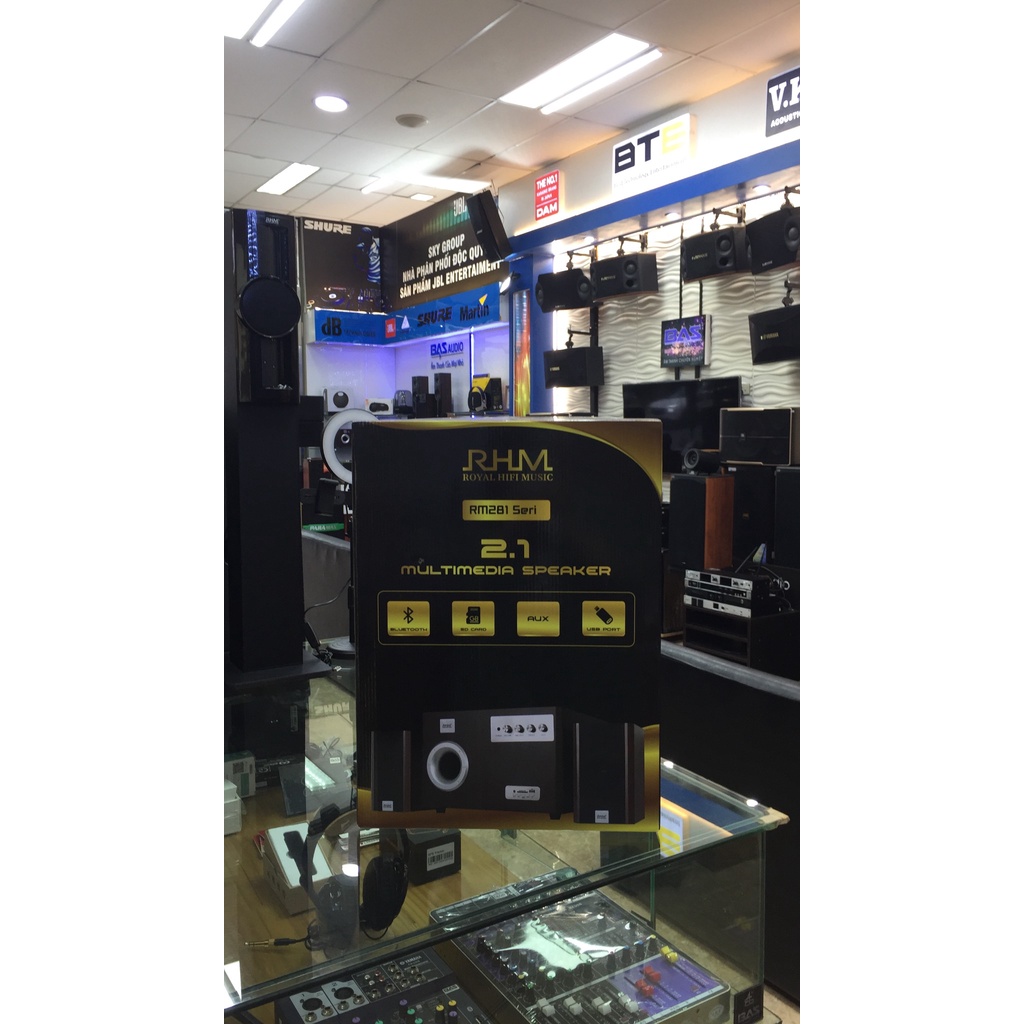 Loa 2.1 RHM RM281 BT - 60W tổng, , Loa tivi, Loa vi tính RHM 281BT
