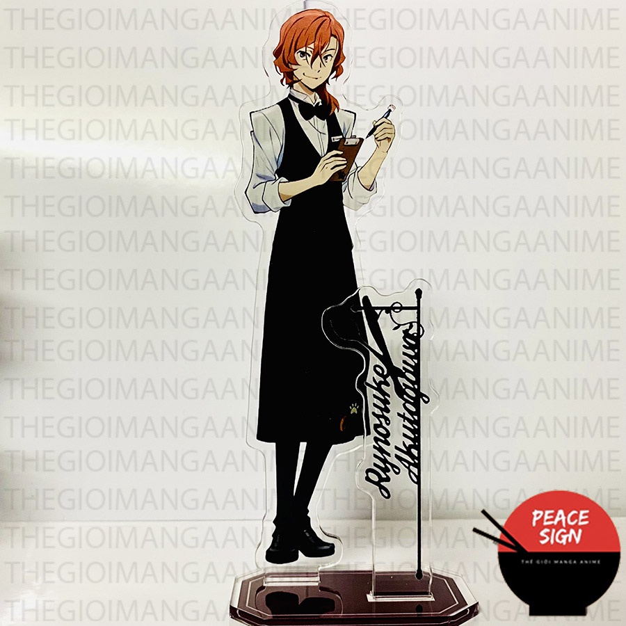 Mô hình Standee BUNGOU STRAY DOGS ver PHỤC VỤ ảnh đứng Tượng Văn Hào Lưu Lạc acrylic anime mica chibi trưng bày chibi