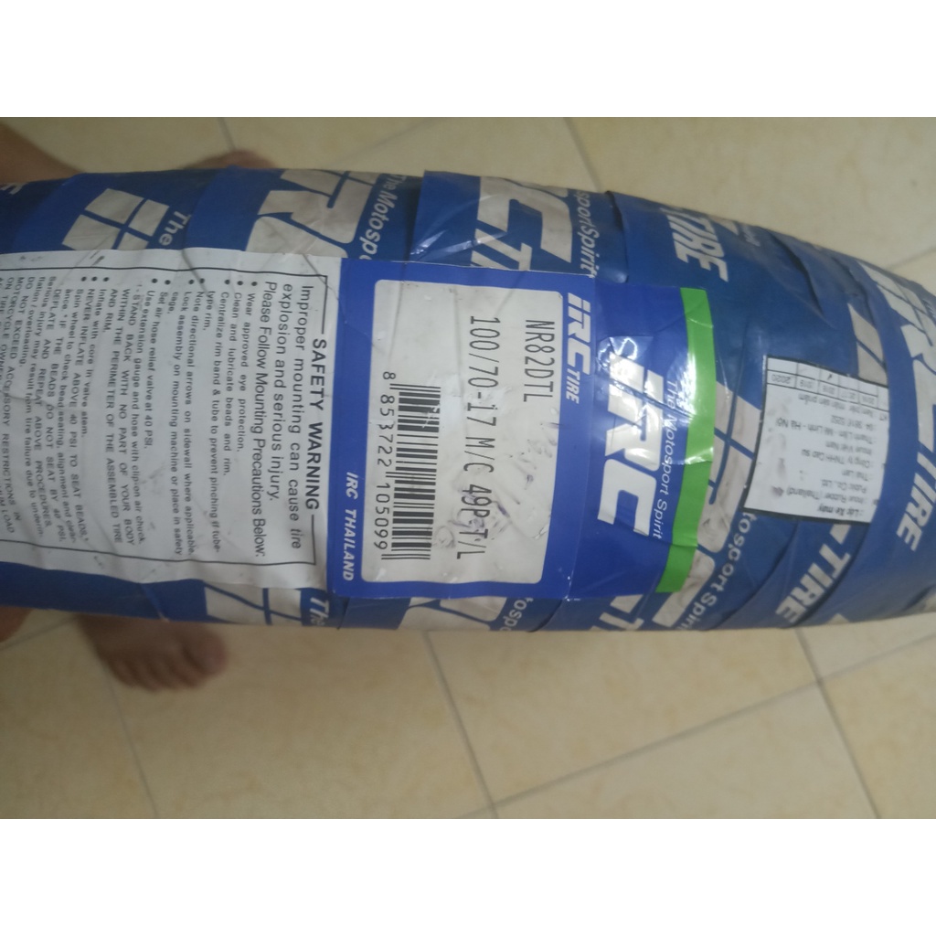 Vỏ 100/70-17 IRC thái lan giành cho bánh sau xe Exciter 135