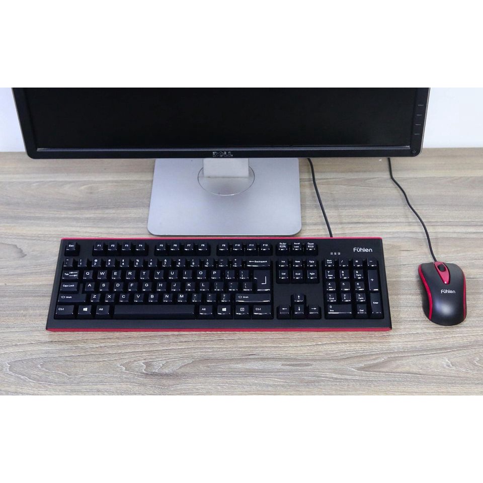 Combo Gaming Bàn Phím Fuhlen L500s và Chuột Fulen L102 Đỏ - Hàng Chính Hãng Ninza BH 2 Năm