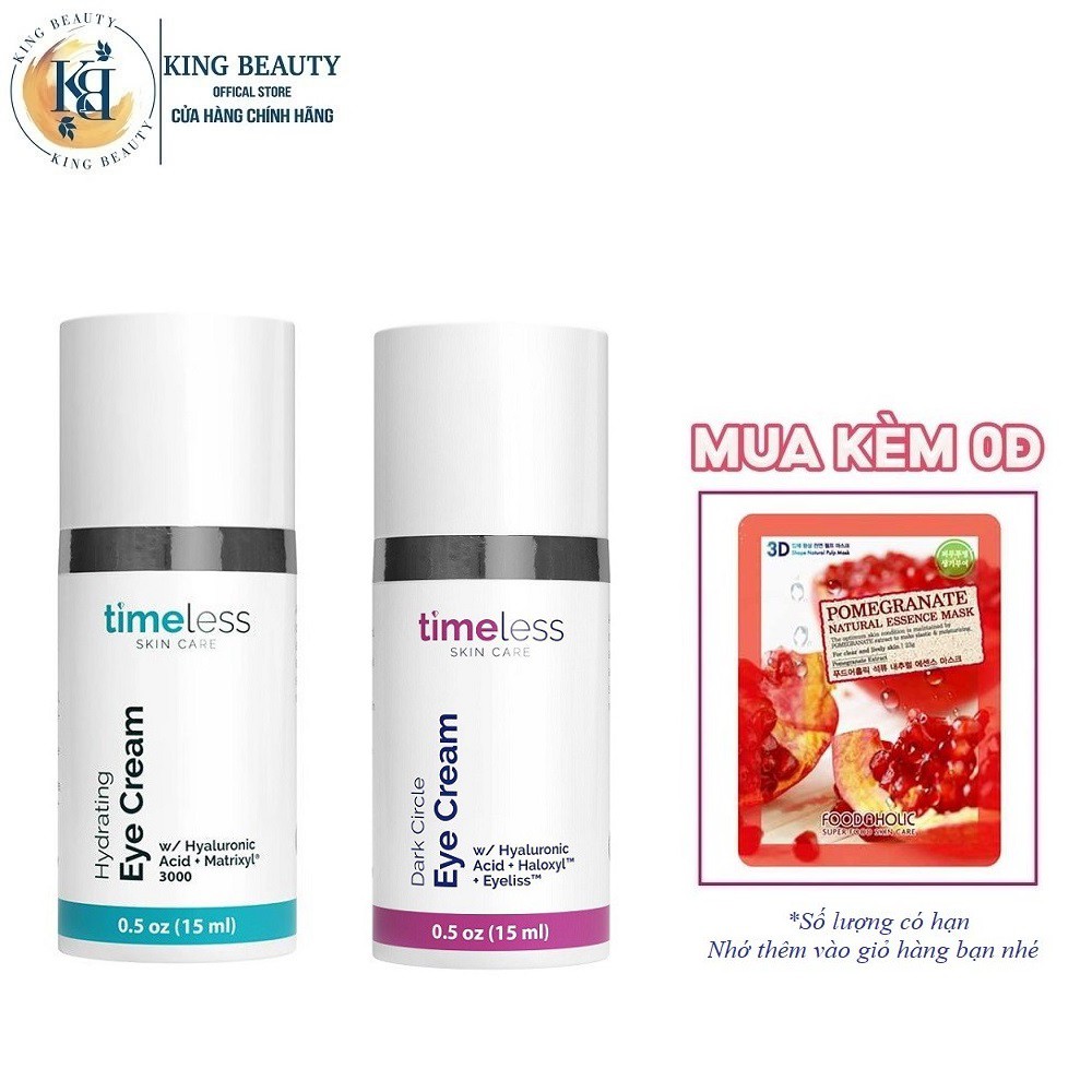 [Mã FMCGMALL - 8% đơn 250K] Kem Dưỡng Ẩm, Giảm Thâm Mắt Timeless Eye Cream 15ml