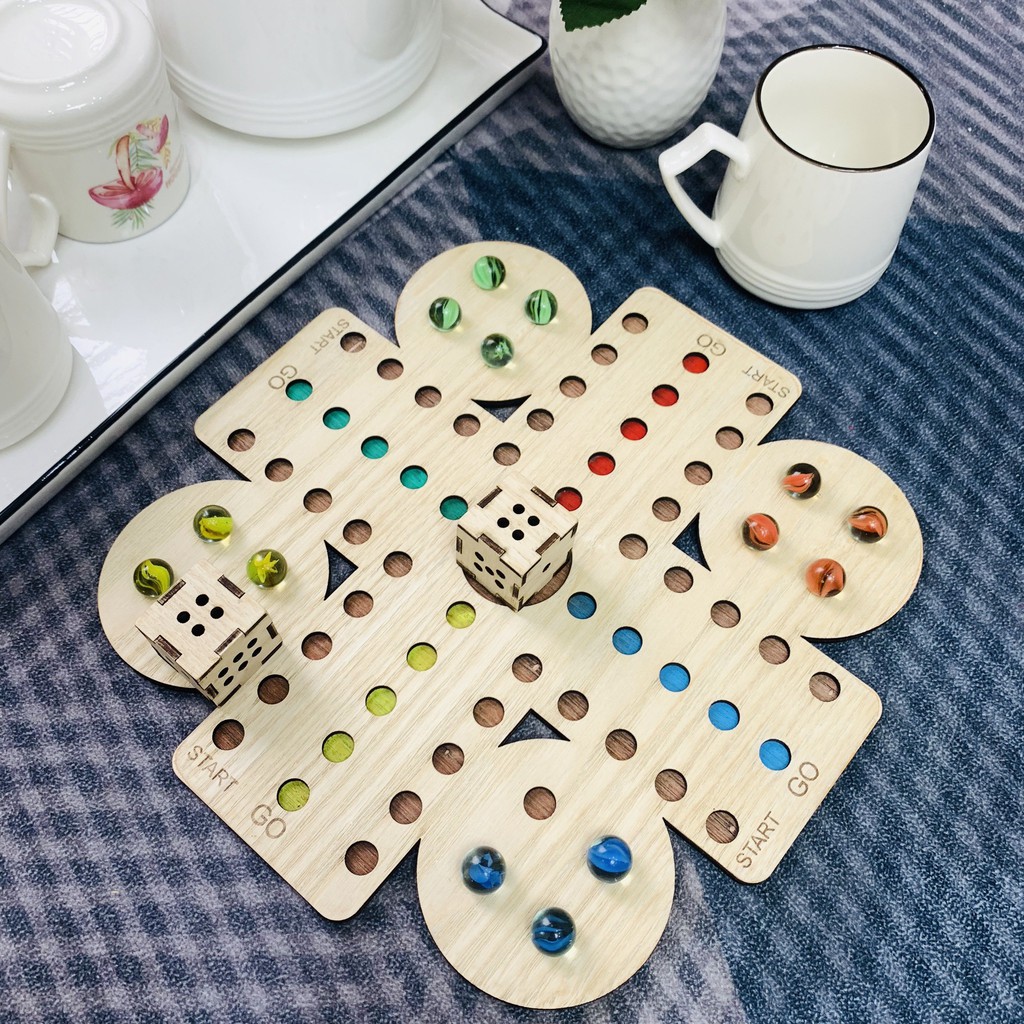 Bộ Đồ Chơi Board Game Vui Nhộn Cờ Cá Ngựa Kèm 2 Viên Xúc Xắc Bằng Gỗ Benrikids Dành Cho 2 Đến 4 Người Chơi