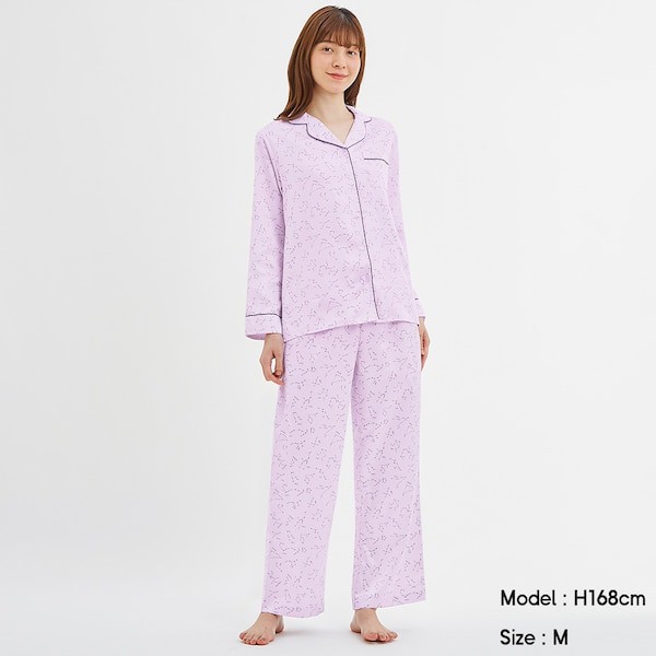 Pijama GU màu tím, vàng