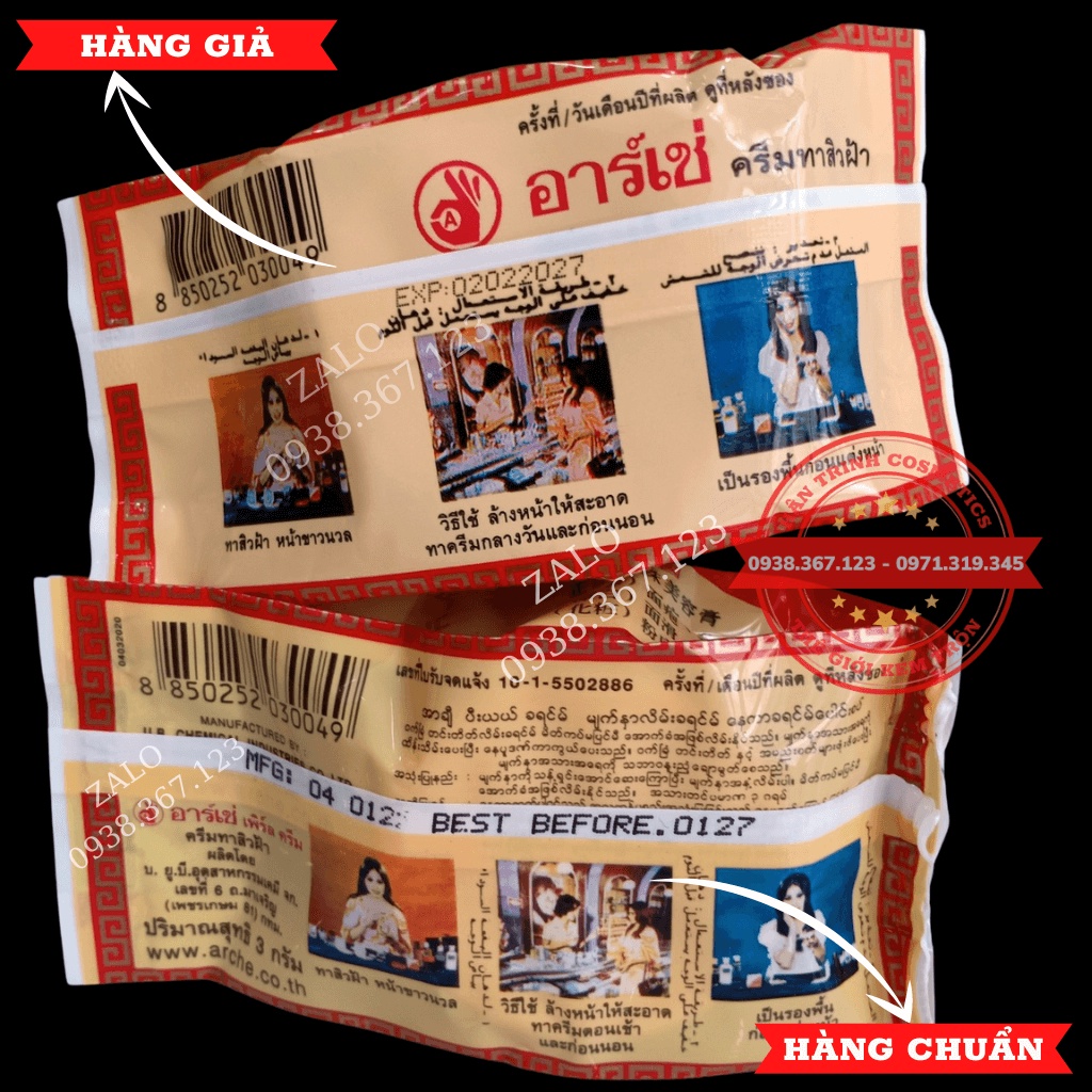 Kem Arche Thái Lan 3g Giúp Dưỡng Trắng Ngừa Thâm Nám Tàn Nhang - Mỹ Phẩm Hân Trinh