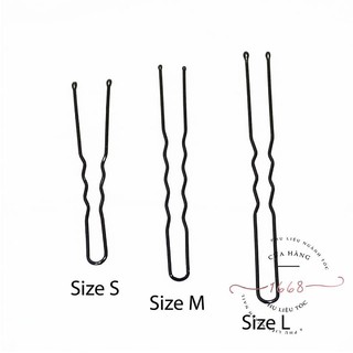 500g Kẹp Gim Chữ U Cài Tóc Chuyên Nghiệp chính hãng bọc sơn đen chống gỉ có sẵn 3 size S,M,L