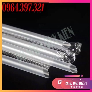 Sỉ ống hút trân châu trắng phi 12 có màng bọc 1 bịch 500gram