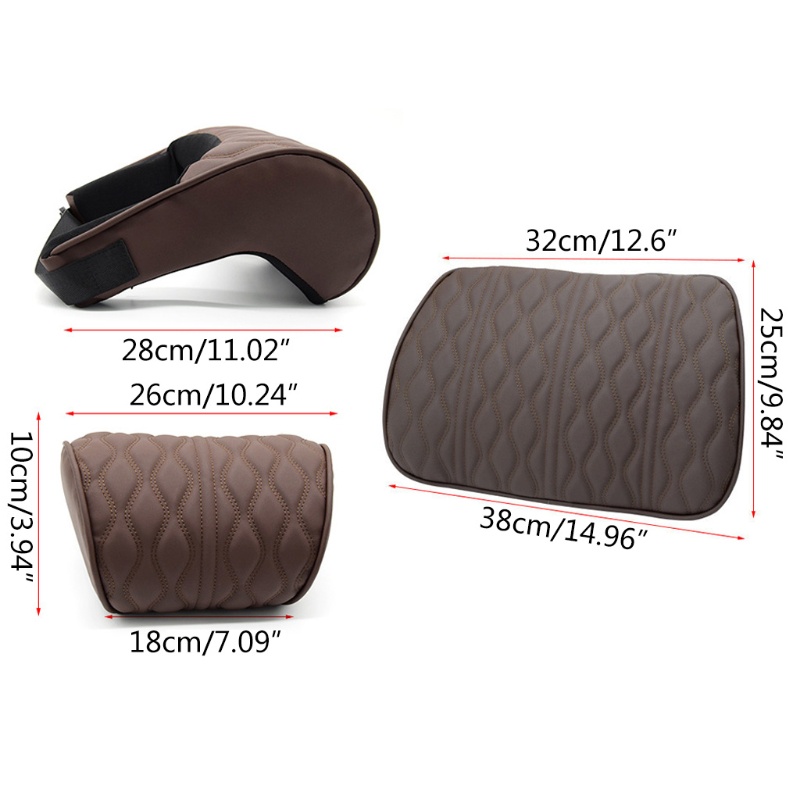 Gối Kê Cổ Bằng Da Xốp Hoạt Tính Thoải Mái Khi Ngủ Trưa Trên Xe Hơi SUV