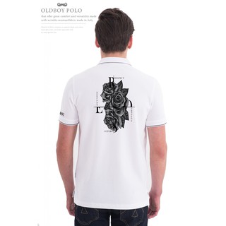 [ĐỘC QUYỀN] Áo Polo nam ❤️FREESHIP❤️ , mẫu in hình hoa hồng, vải cá sấu Cotton 4c, MÀU TRẮNG - ©️ OLDBOY POLO ROSE