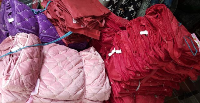 Bộ ga gối nỉ nhung muji trần thêu cao cấp( hàng xuất nhật) | BigBuy360 - bigbuy360.vn