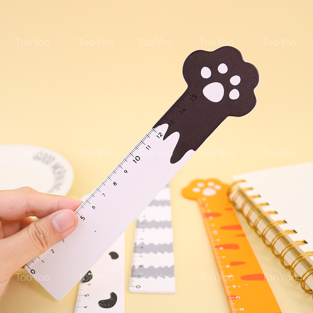 Thước kẻ gỗ hình bàn chân mèo dễ thương cute TooYoo TY0105