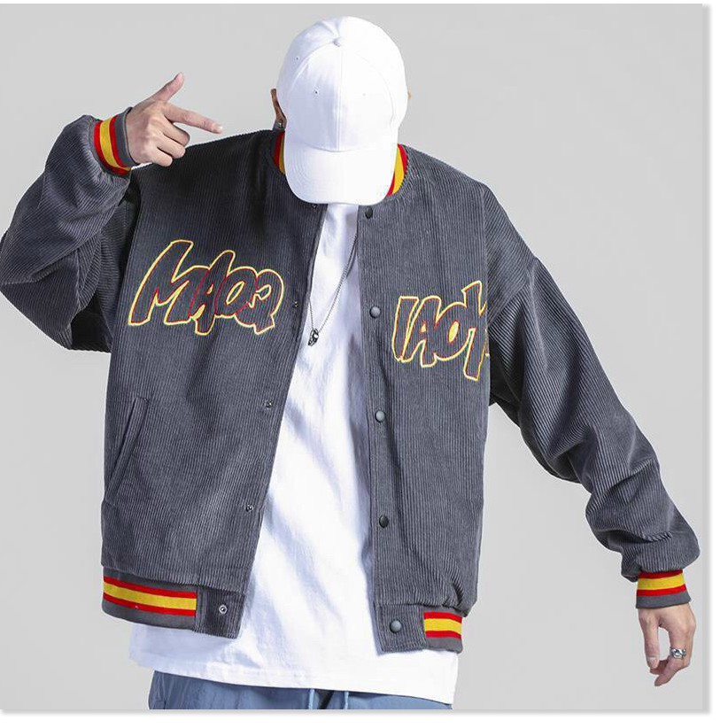 ÁO KHOÁC NHUNG BOMBER UNISEX NAM NỮ THỜI TRANG KOKO MI