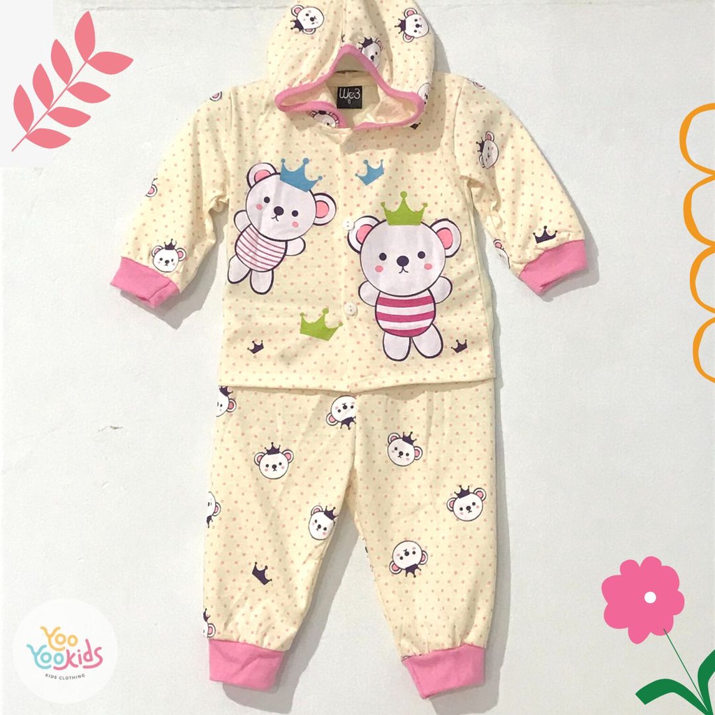 Bộ Đồ Ngủ Dài Tay Dễ Thương Cho Bé Gái 2-8 Tháng Tuổi