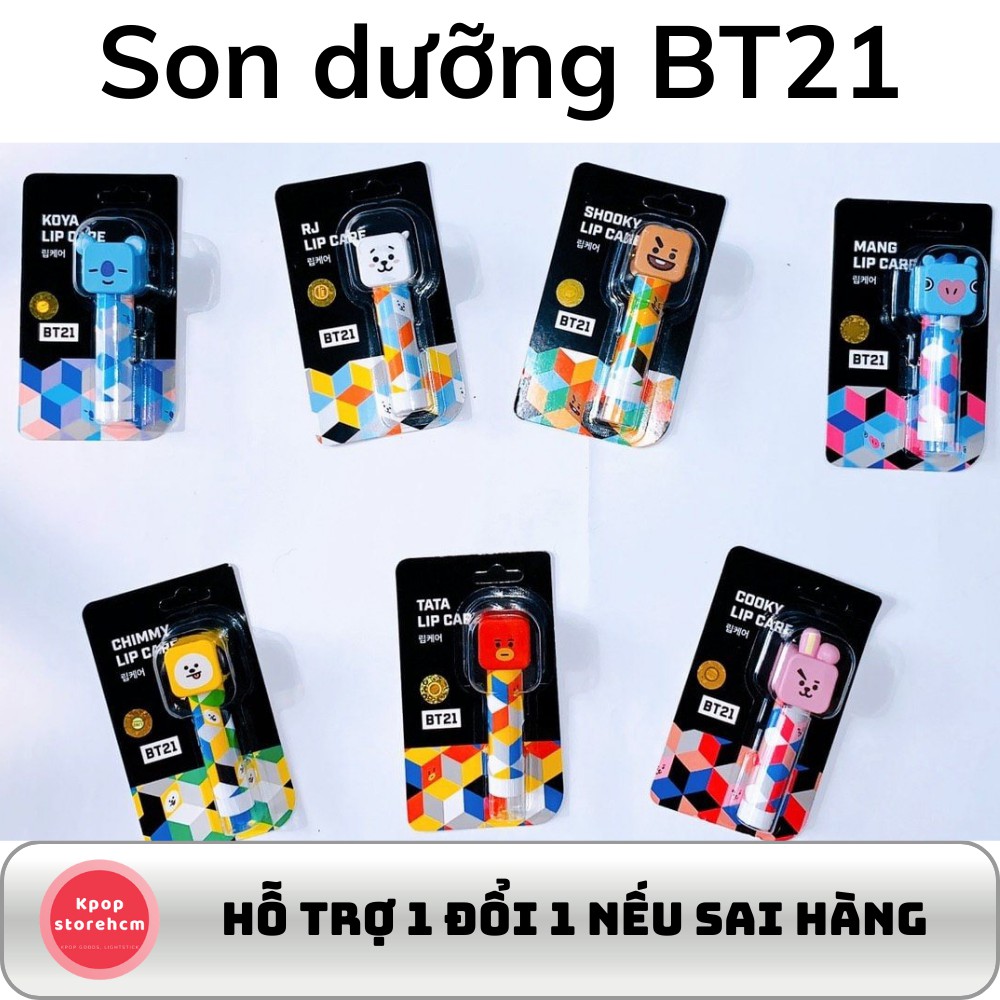 Son Dưỡng BT21 Figure Lip Balm BTS KPOPSTOREHCM chính hãng Hàn Quốc