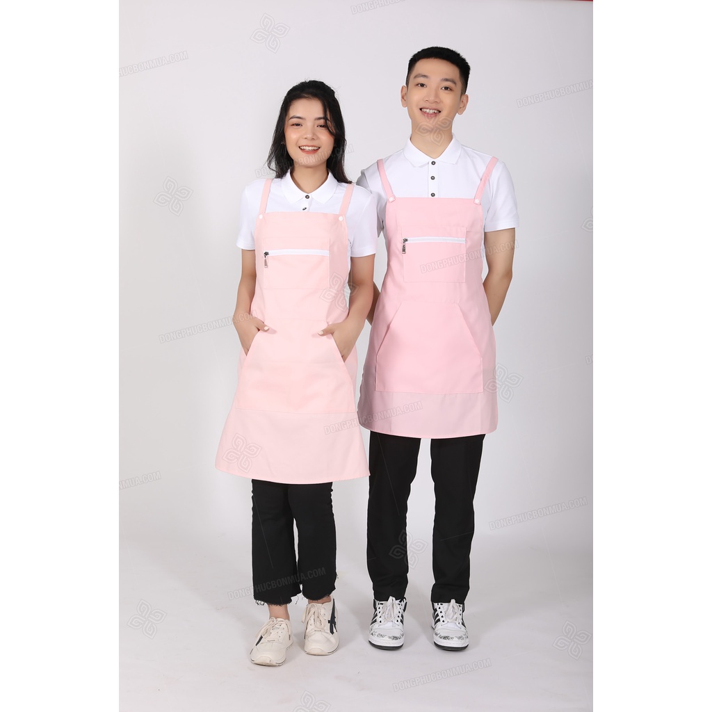 Tạp dề pha chế tạp dề Bartender phối da cao cấp dành cho Nam Nữ sẵn hàng 100% ảnh thật TD1.2.0102-4