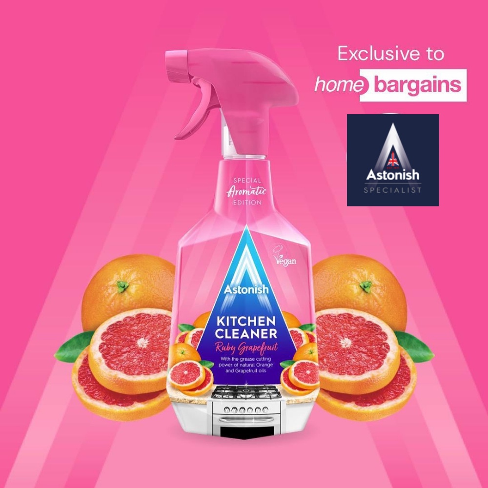 Bình xịt tẩy dầu mỡ hương chanh đào  Astonish C3410 750ml