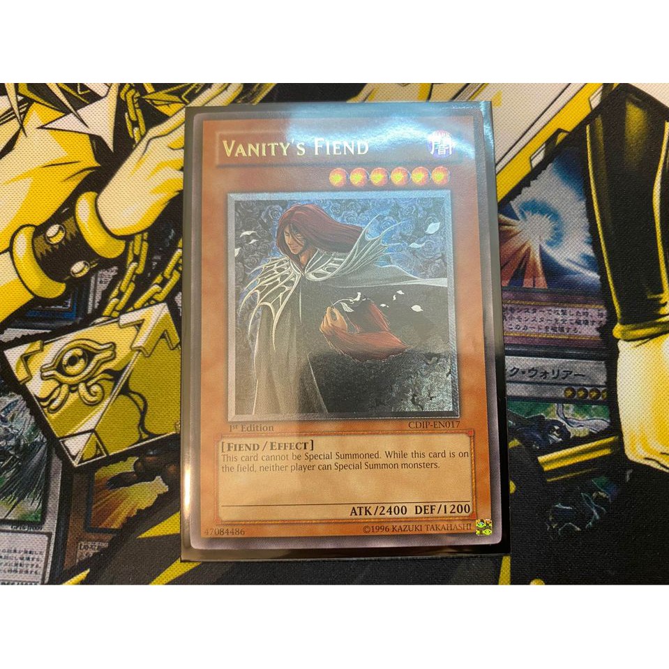 Thẻ bài Yugioh! Vanity's Fiend - CDIP-EN017 - Ultimate Rare phiên bản đầu tiên