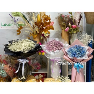 Bó hoa khô baby - Quà tặng các dịp lễ như 20/10, 20/11, lễ giáng sinh, lễ tình nhân, 8/3 hay sinh nhật, tốt nghiệp