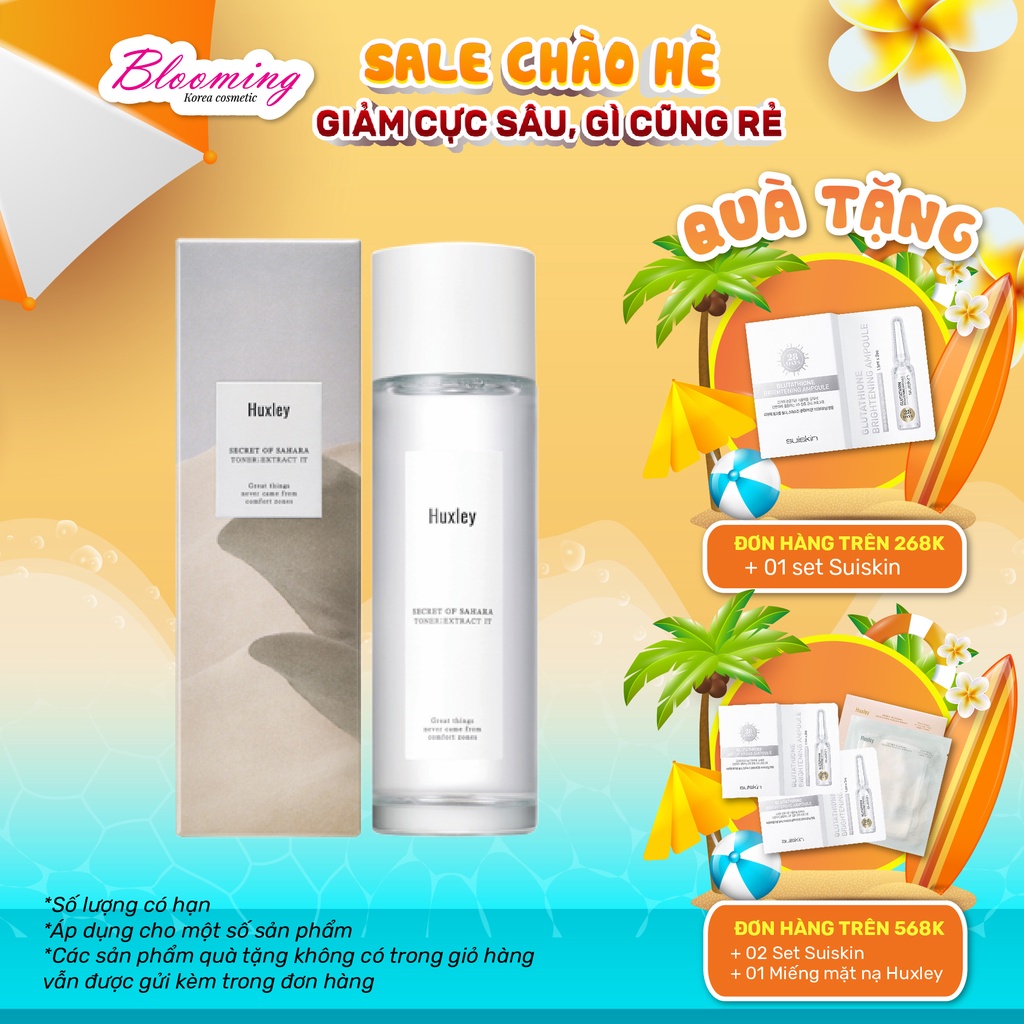 Nước Hoa Hồng Dưỡng Ẩm, Se Khít Lỗ Chân Lông Huxley Secret Of Sahara Toner Extract It 120ml BLOOMING