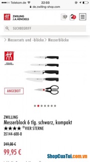 Bộ dao Zwilling Kompakt Four Star 6 món