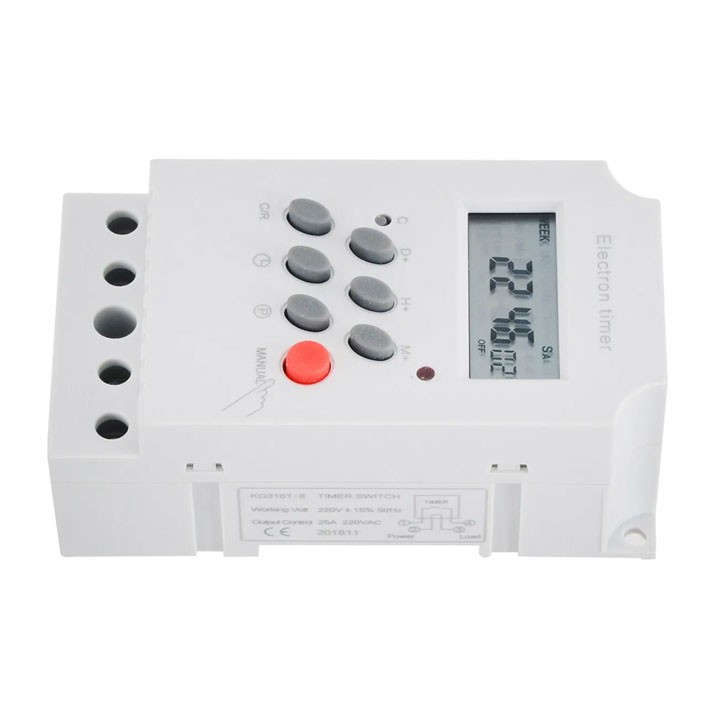 01 cái Công tắc hẹn giờ Electron timer KG316T-II, 220V AC, 25A - EOM