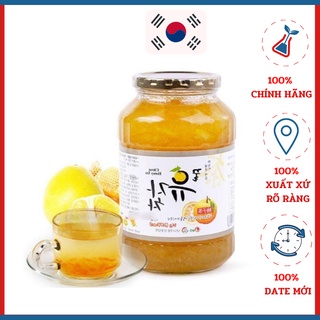 Chanh đào ngâm mật ong Citron lọ 1kg Hàn Quốc chính hãng, mật ong chanh đào gừng loại 1