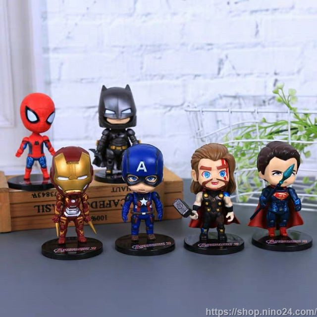 623  Mô hình hỗn hợp Chibi nhân vật Marvel & DC