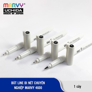 MỚI Bút line chuyên nghiệp Marvy Uchida 4600 nhiều màu, Mực bơm bút line kháng nước 30ml