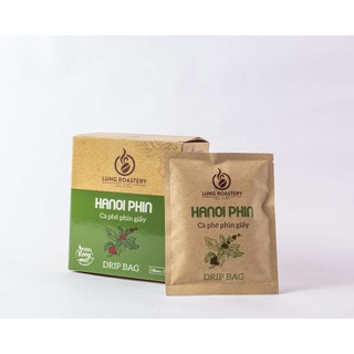 Cà Phê Phin Giấy (Hanoi Phin) Lung Roastery, Hộp 10 gói