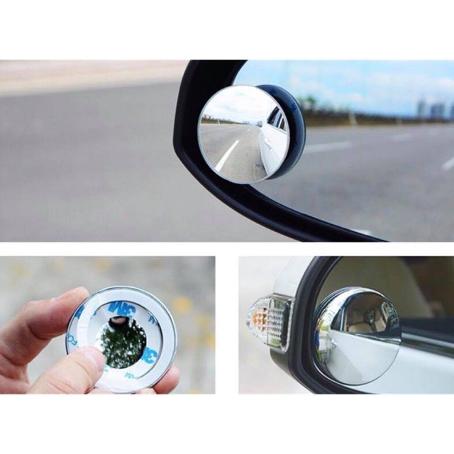 Gương cầu lồi 360 cho xe ô tô, gương cầu lồi tròn ko viền, gương trong, hạn chế tối đa điểm mù khi lái xe