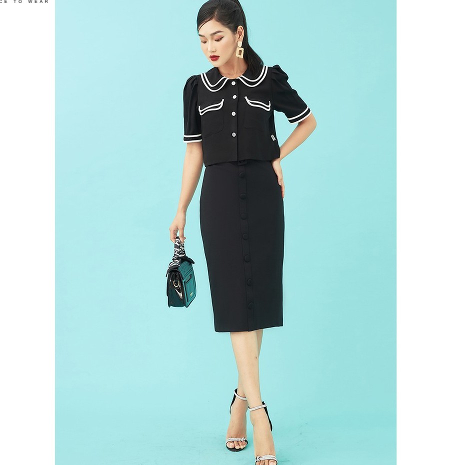 [Mã WABR1111 giảm 10% đơn 250K] Áo Sơ Mi Viền Phối 20AGAIN thiết kế phong cách nữ sinh trẻ trung ASW0883 | BigBuy360 - bigbuy360.vn