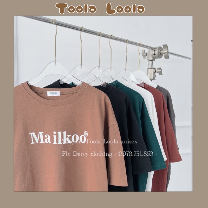 áo thun 3158 cotton khô chữ MAILKOO