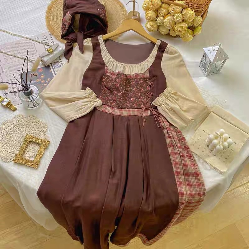 Set Váy Cô Gái Hà Lan Kèm Tuban