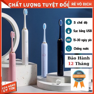 Bàn Chải Điện SonicTự Động Đánh Răng 5 Chế Độ, bàn chải điện cho bé