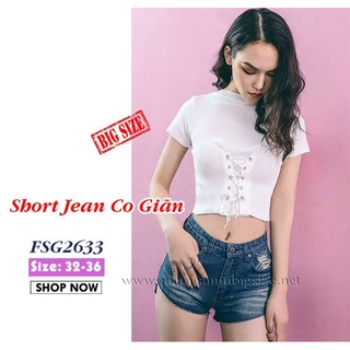 💯 Quần Short Jean Bigsize Co Giãn FSG2633 💯