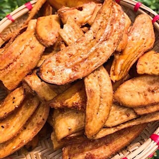 500g chuối sấy mè giòn.